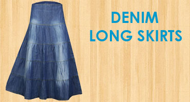 long denim skirts online